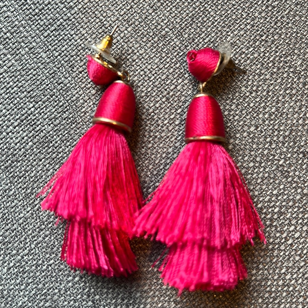 Francesca’s Pink Tassel Earrings
